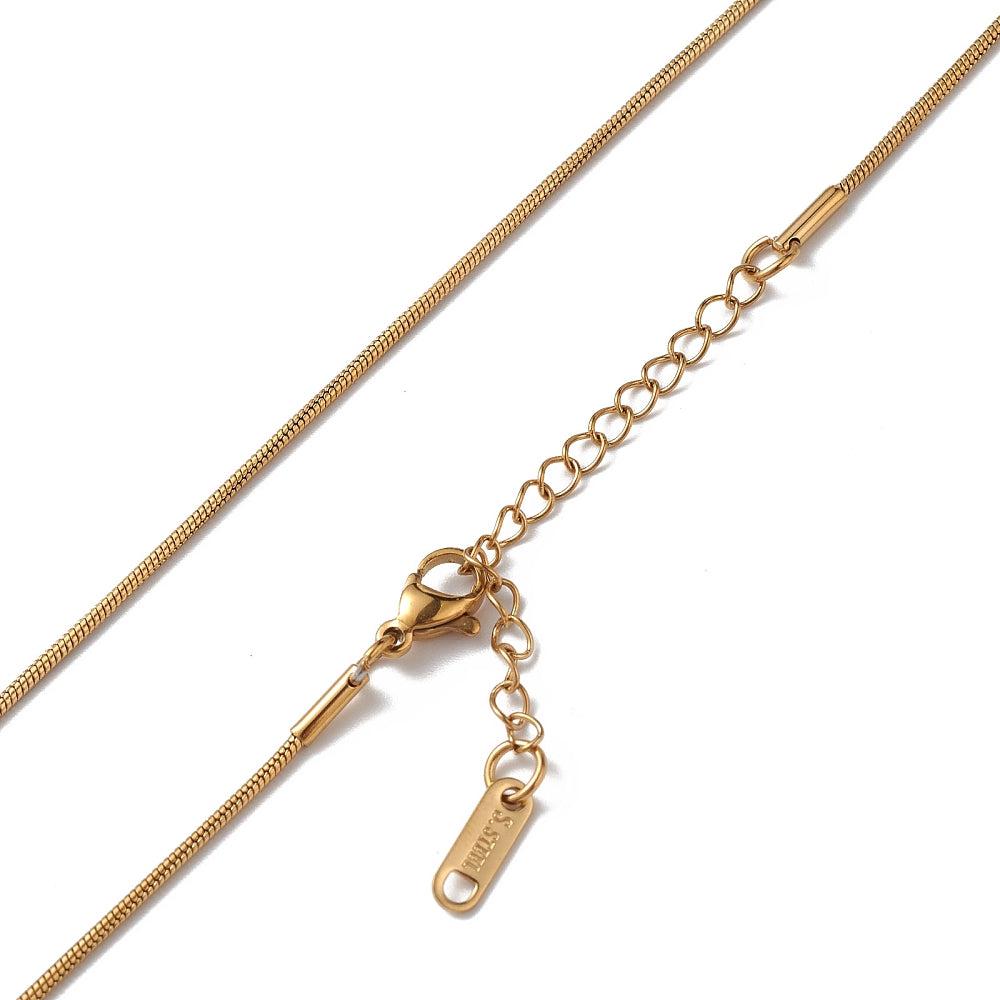 Ketting snake Stainless Steel goud ±45cm-bedels-Kraaltjes van Renate