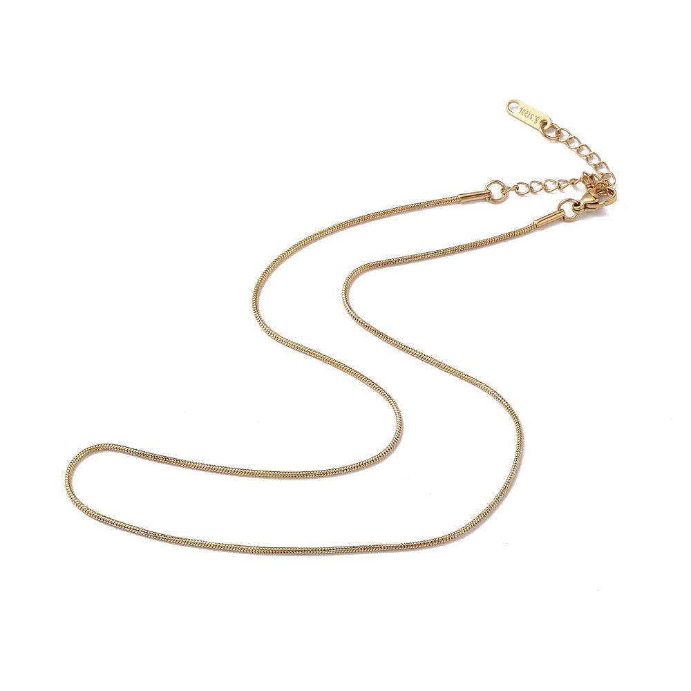 Ketting snake Stainless Steel goud ±45cm-bedels-Kraaltjes van Renate