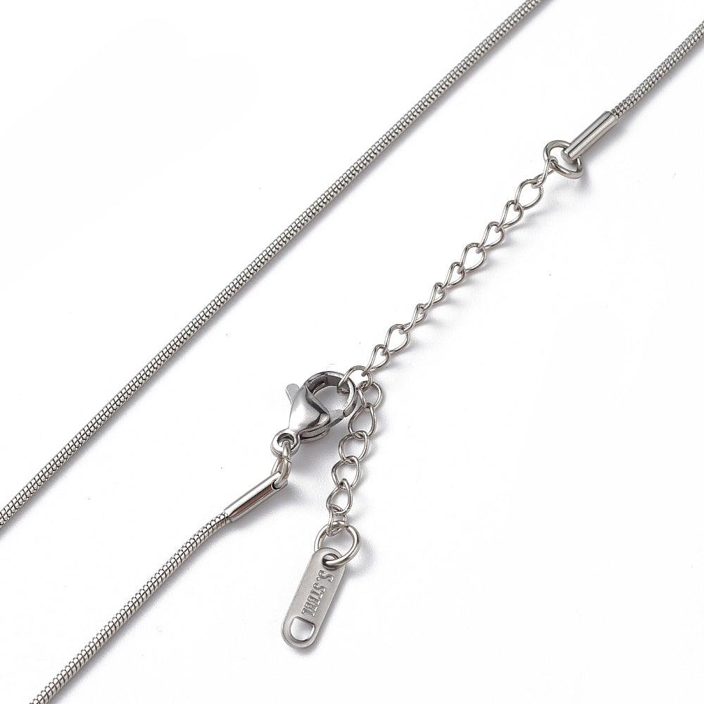 Ketting snake Stainless Steel zilver ±45cm-bedels-Kraaltjes van Renate