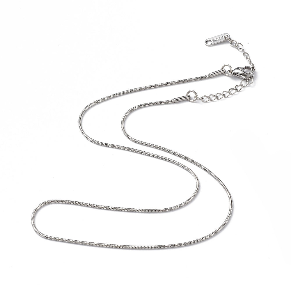 Ketting snake Stainless Steel zilver ±45cm-bedels-Kraaltjes van Renate