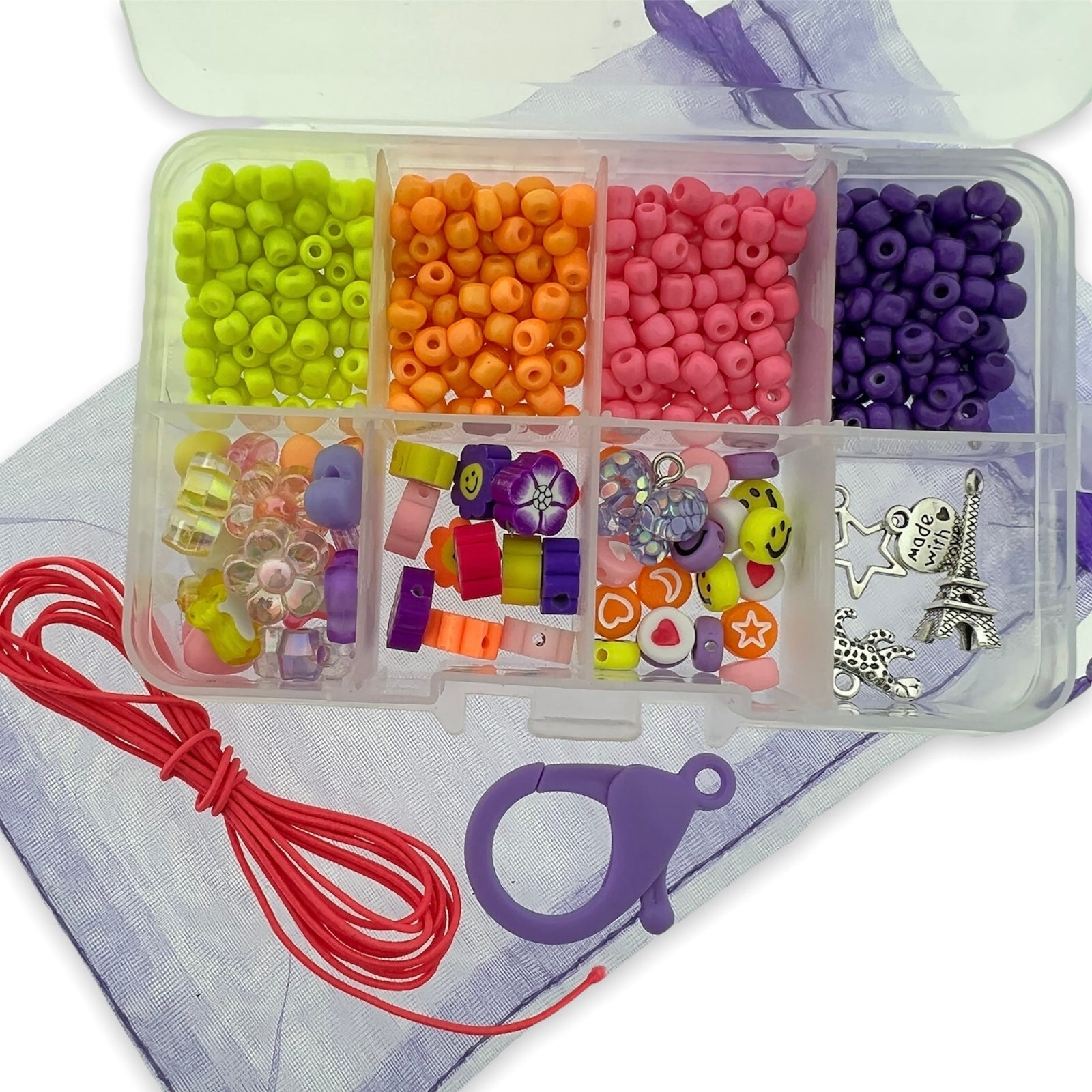 Kinderfeestjes box groot paars-roze-DIY-Kraaltjes van Renate