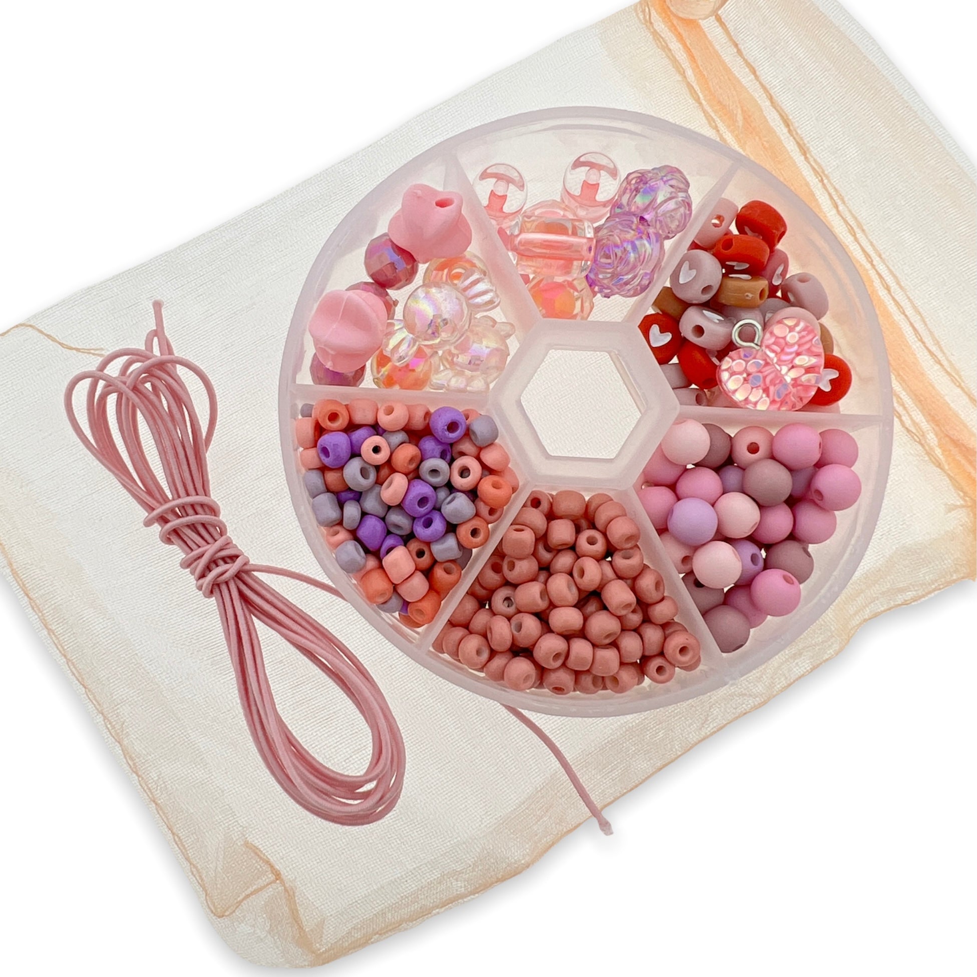 Kinderfeestjes box middel roze-oranje-DIY-Kraaltjes van Renate