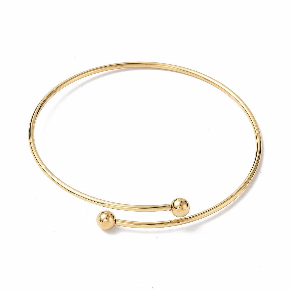 Klemarmband Basis Verstelbaar Premium 18k RVS Goud 7.1cm - per stuk-Gereedschap-Kraaltjes van Renate