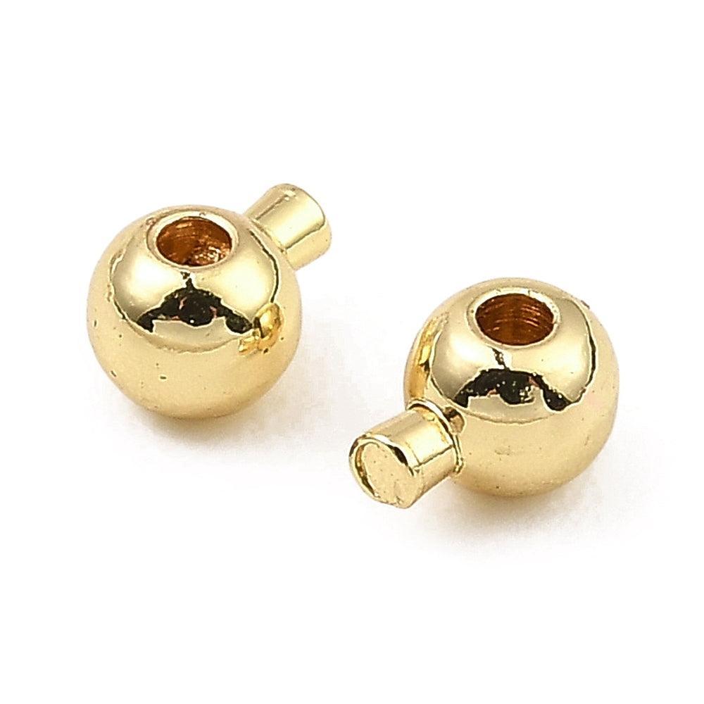 Knijpkraal Rond Brass Goud 14k 5mm - per stuk