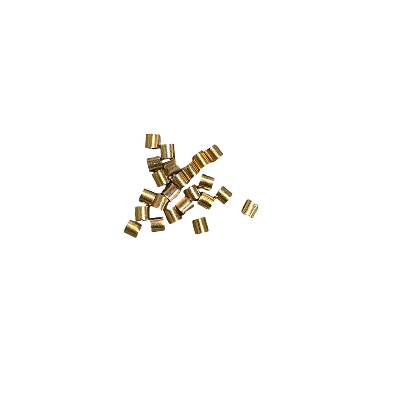 Knijpkraal tube 24K goud 1,5mm- per 22 stuks-onderdelen-Kraaltjes van Renate