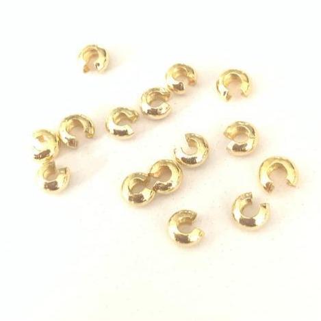 Knijpkraalverbergers 4mm Goud - 20 stuks-Kraaltjes van Renate