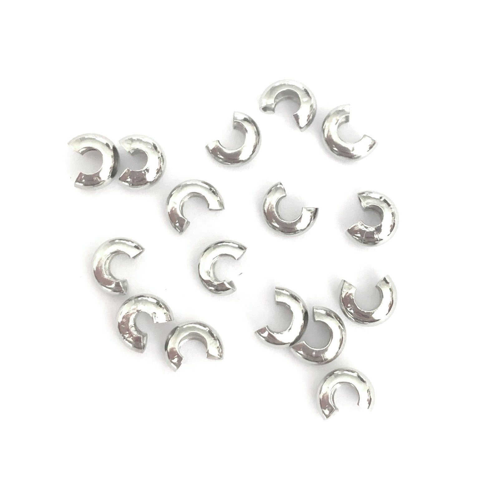 Knijpkraalverbergers 5mm Zilver - 20 stuks-Kraaltjes van Renate