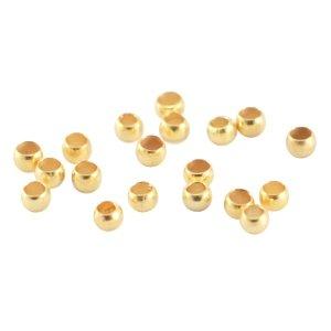 Knijpkralen Goud DQ 3mm - 18 stuks-Kraaltjes van Renate