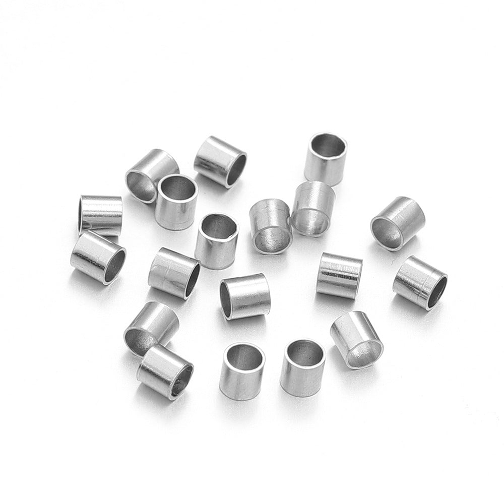 Knijpkralen Tube RVS Zilver 2x2mm - 22 stuks-Onderdelen-Kraaltjes van Renate