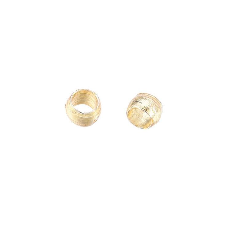Knijpkralen gold 2x1,5mm- per 2 gram-onderdelen-Kraaltjes van Renate