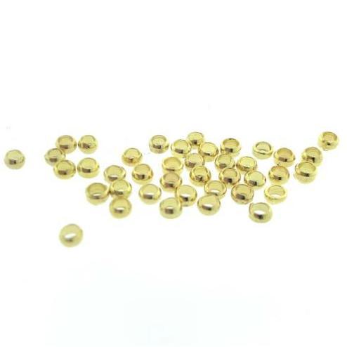 Knijpkralen goud 3mm - 75 stuks-Kraaltjes van Renate