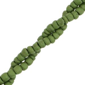 Kokos kralen discs Deep green olive 4mm - ±50-60 stuks-Kraaltjes van Renate