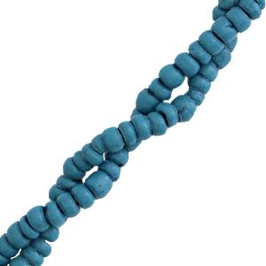 Kokos kralen discs Maritime blue 4mm - ±50-60 stuks-Kraaltjes van Renate