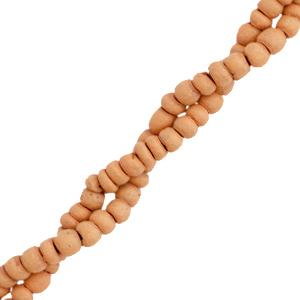 Kokos kralen discs Peach 4mm - ±50-60 stuks-Kraaltjes van Renate