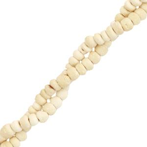 Kokos kralen discs White 4mm - ±50-60 stuks-Kraaltjes van Renate