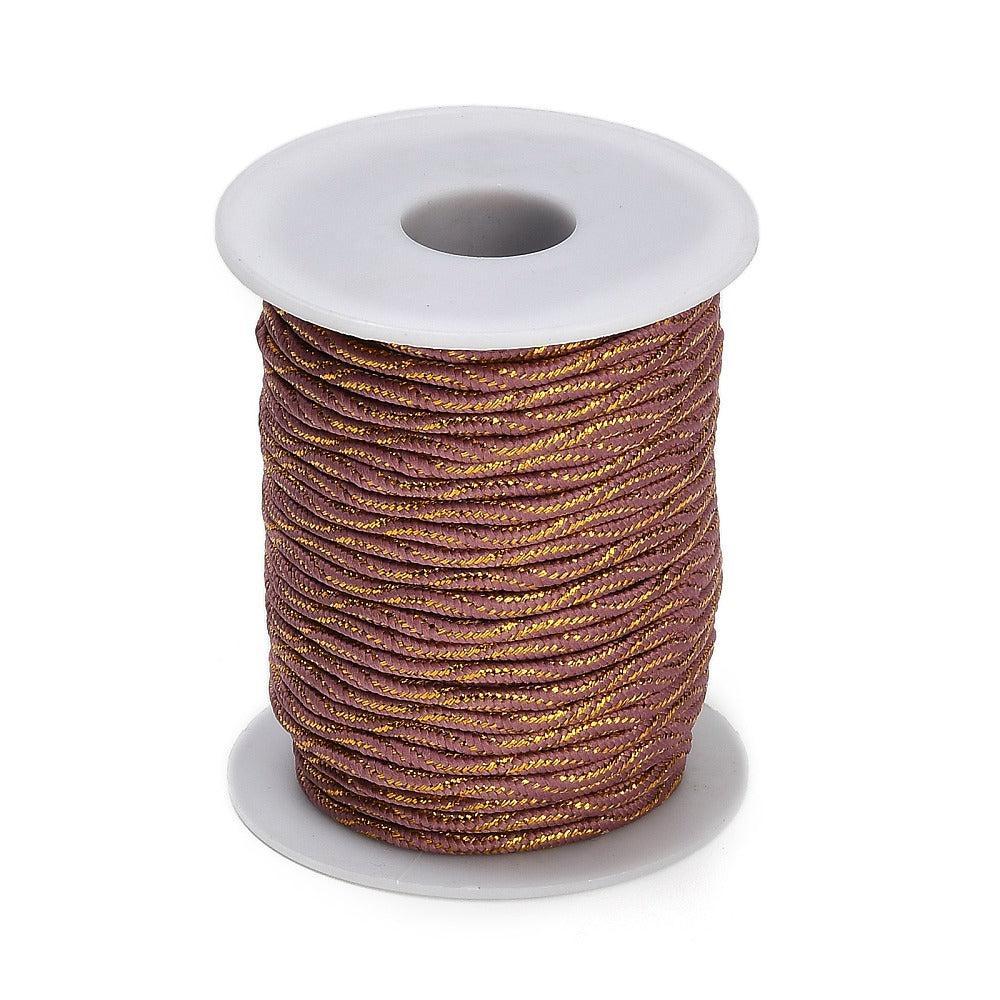 Koord Gedraaid Metallic Brons 3mm - per rol (20m)-koord-Kraaltjes van Renate