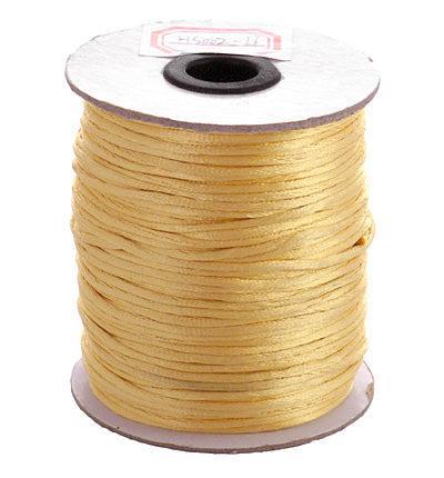 Koord Satijn Beige 2mm - per 3m-koord-Kraaltjes van Renate
