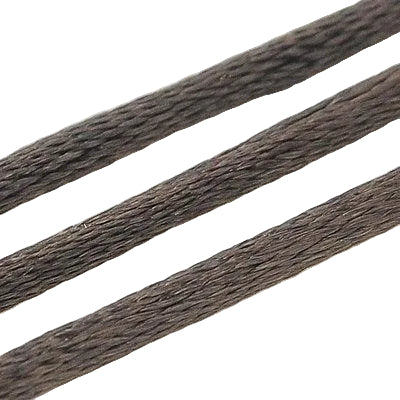 Koord Satijn Donkerbruin 2mm - per 3m-koord-Kraaltjes van Renate
