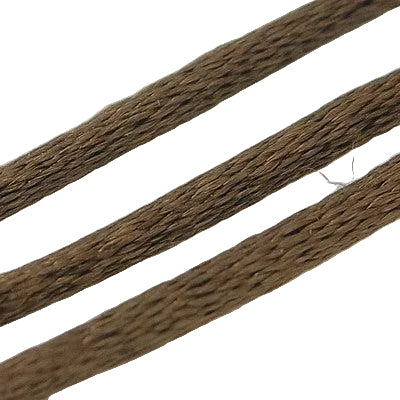 Koord Satijn Roestbruin 2mm - per 3m-koord-Kraaltjes van Renate
