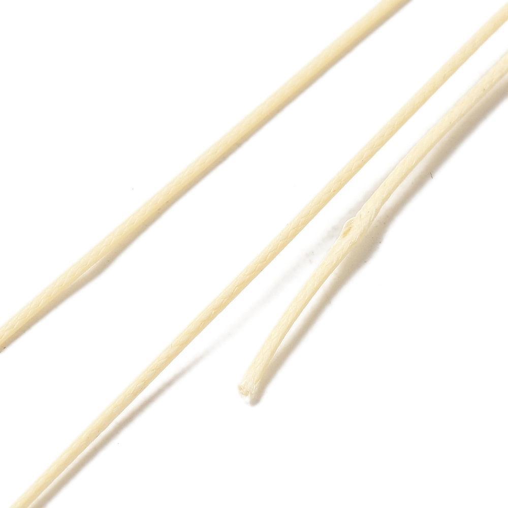 Waxed Koord 0.5mm Beige - per 5 meter-Koord-Kraaltjes van Renate