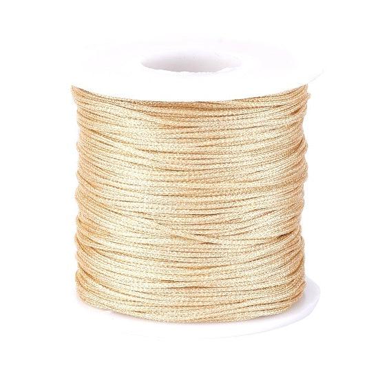 Koord metallic goud 1mm- per meter-koord-Kraaltjes van Renate