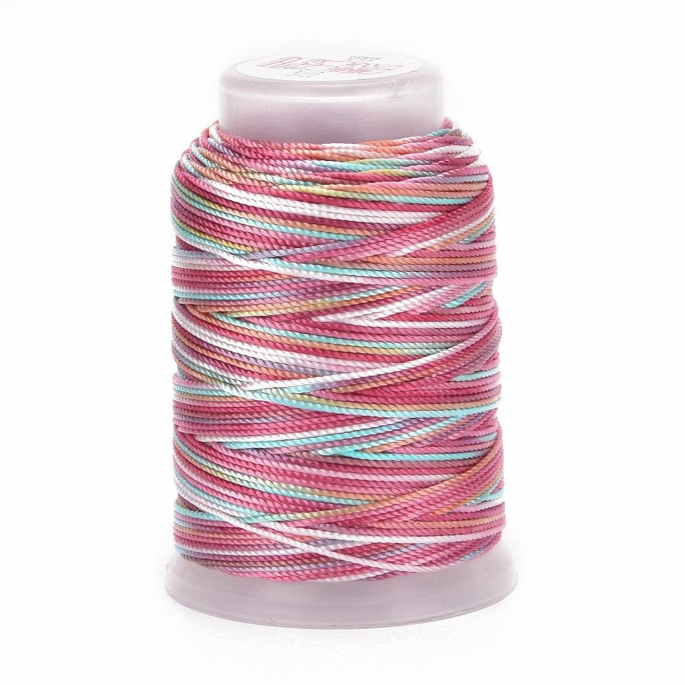 Koord polyester cerise 0,4mm - 65 meter (rol)-koord-Kraaltjes van Renate