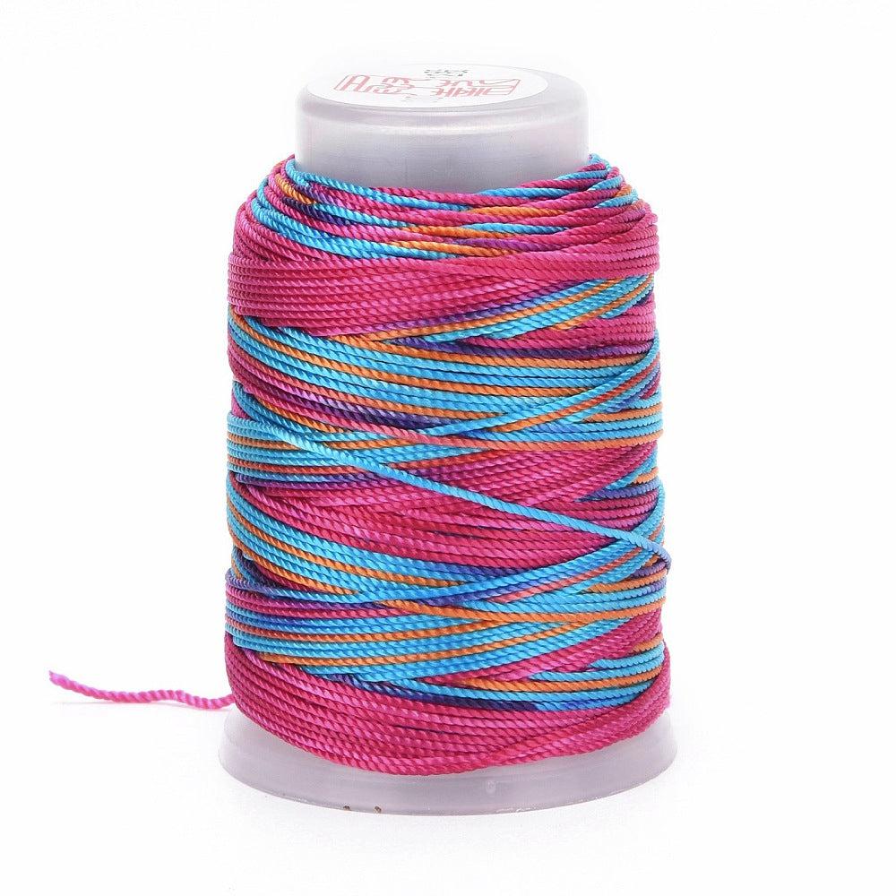 Koord polyester fuchsia 0,4mm - 65 meter (rol)-koord-Kraaltjes van Renate