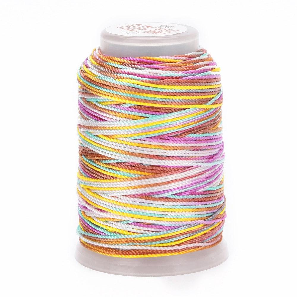 Koord polyester rainbow 0,4mm - 65 meter (rol)-koord-Kraaltjes van Renate