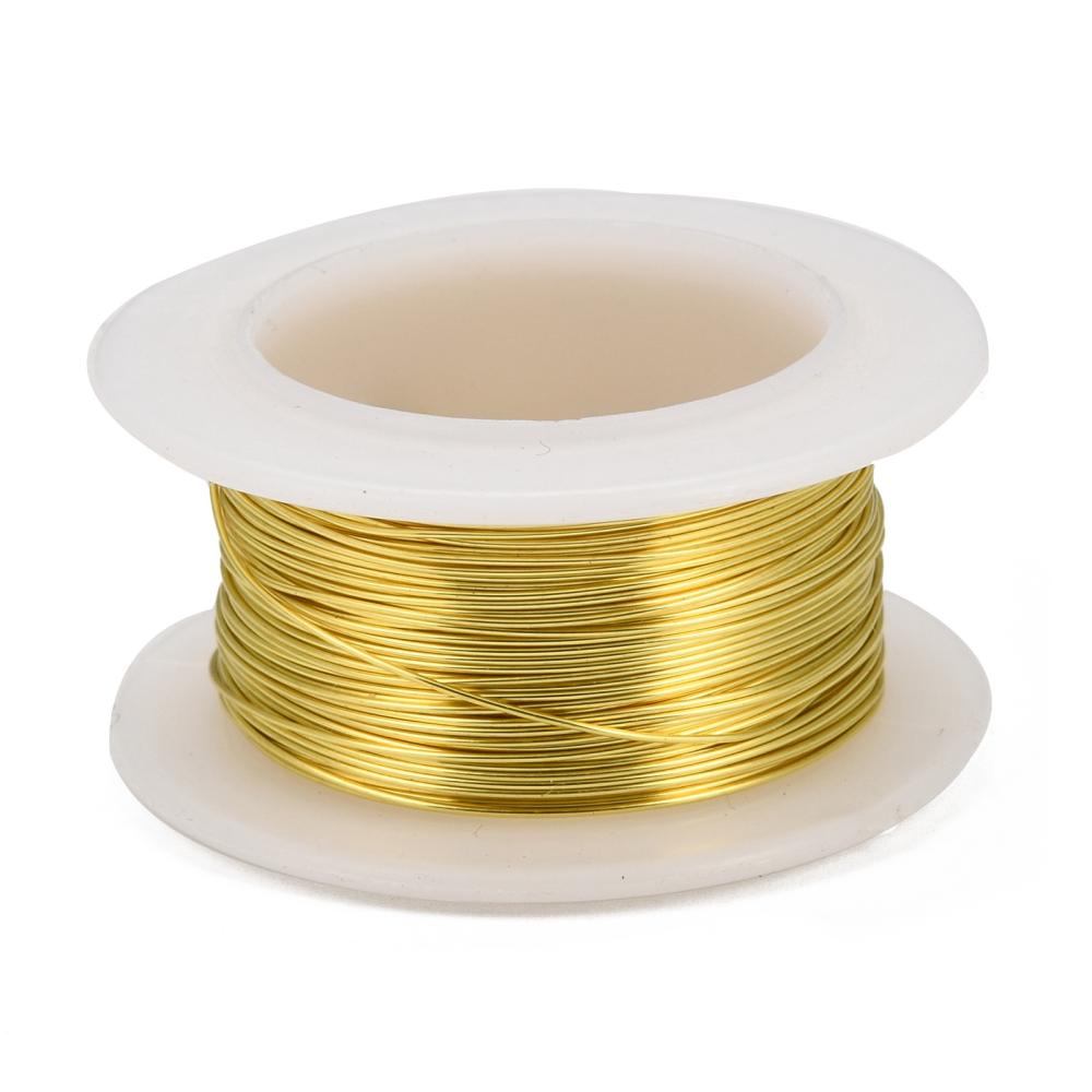 Koper draad 0.3mm light gold - ±10 meter-onderdelen-Kraaltjes van Renate