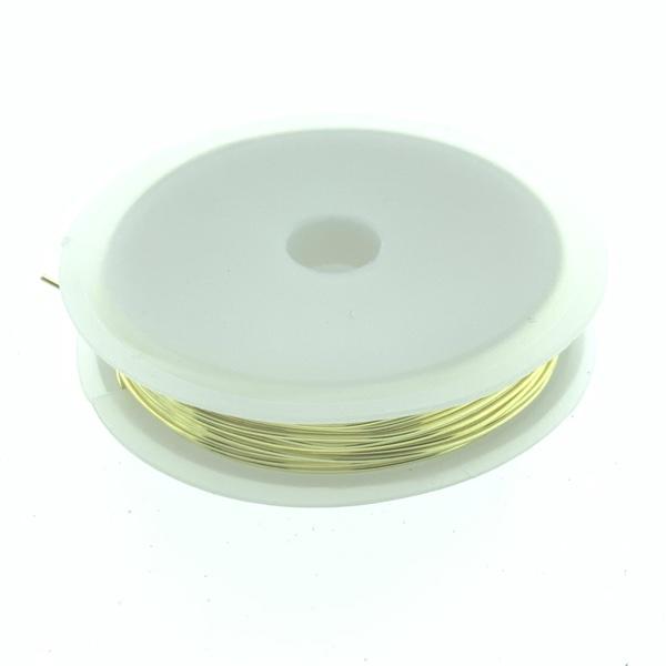 IJzerdraad stevig 0.8mm gold - ±3 meter-Kraaltjes van Renate