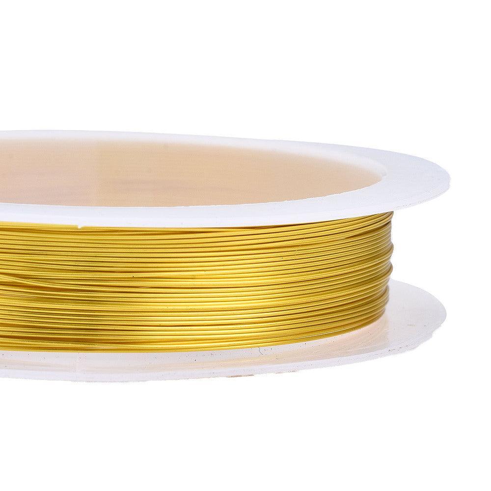 Koperdraad Goud 0.4mm - ±3 meter-Onderdelen-Kraaltjes van Renate