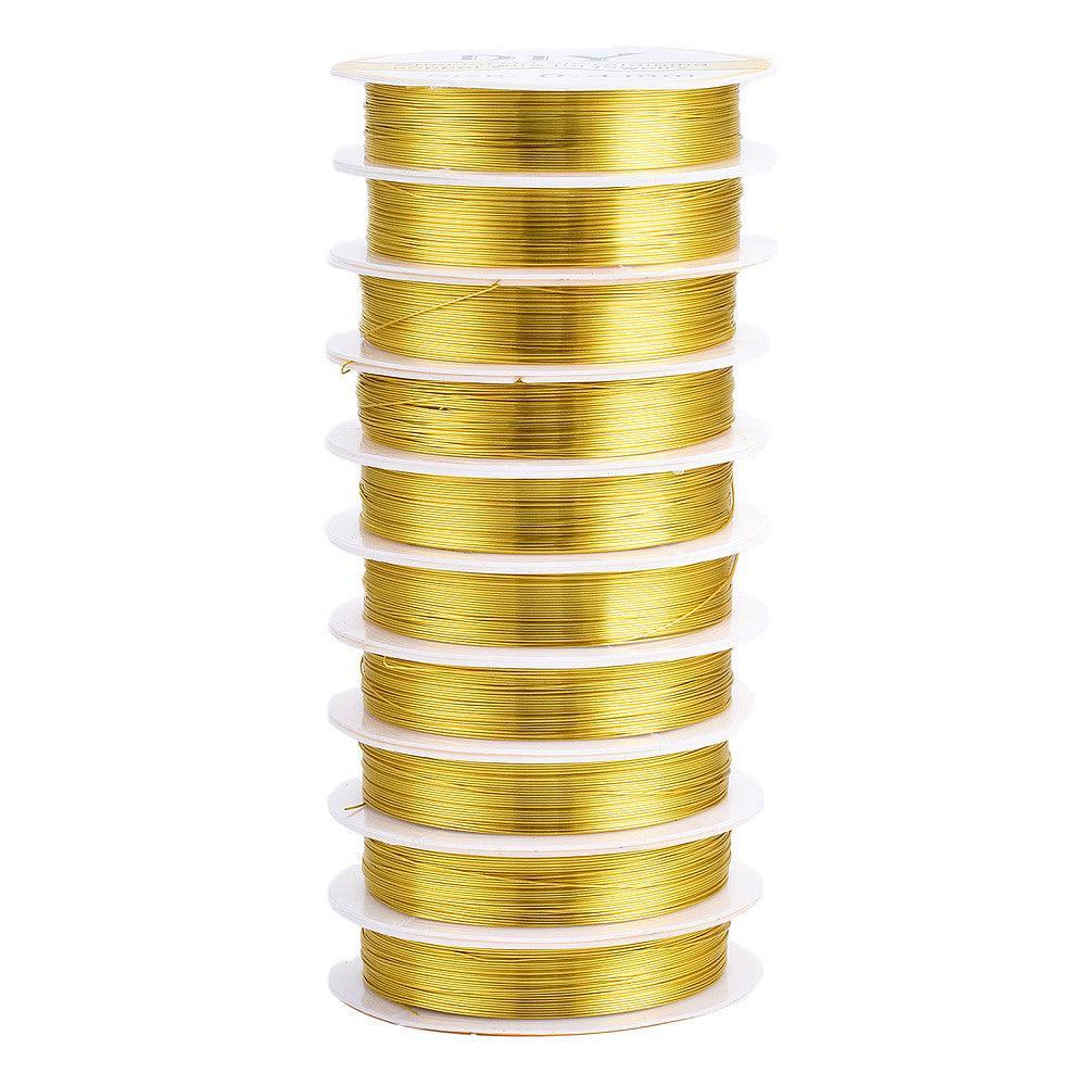 Koperdraad Goud 0.4mm - ±3 meter-Onderdelen-Kraaltjes van Renate