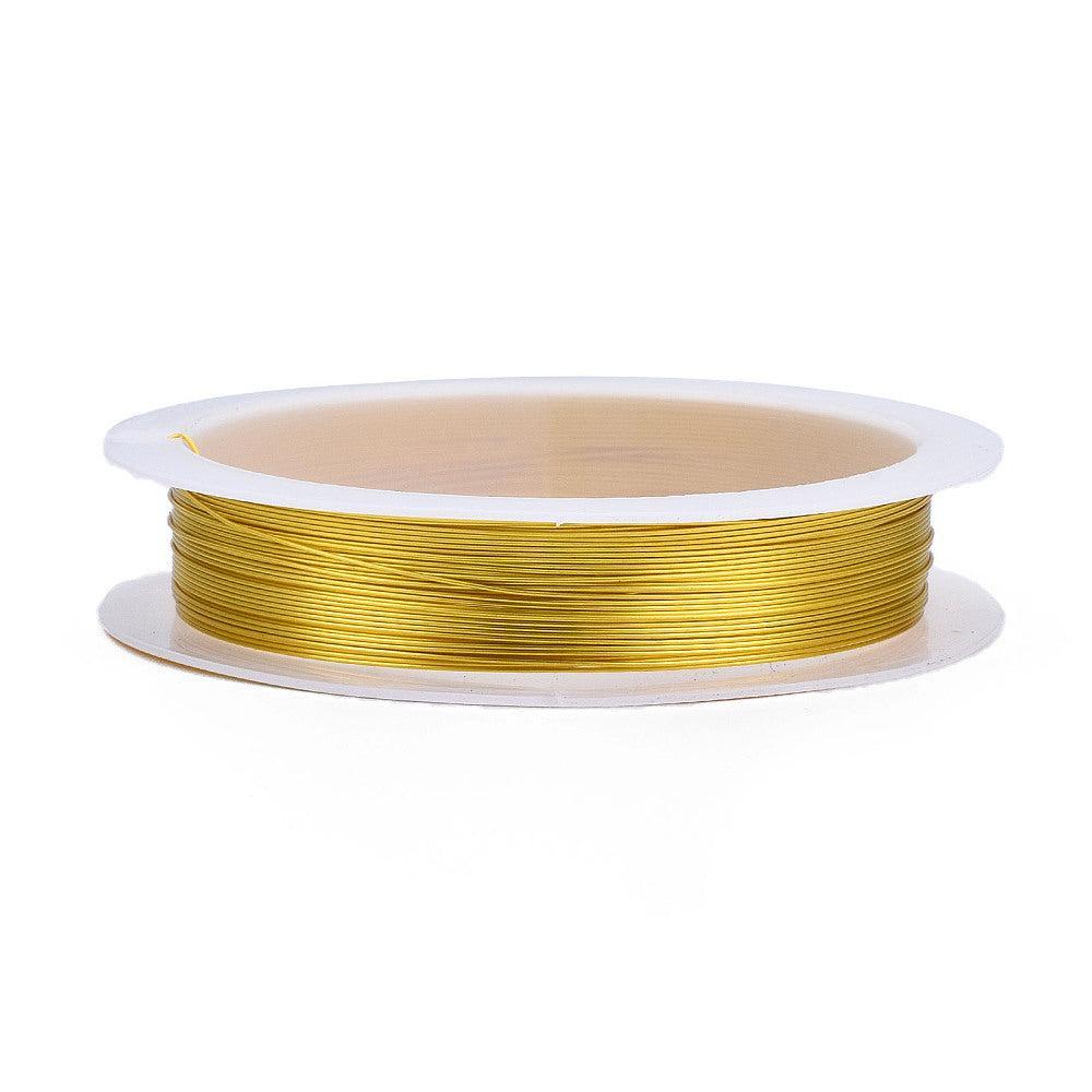 Koperdraad Goud 0.4mm - ±3 meter-Onderdelen-Kraaltjes van Renate