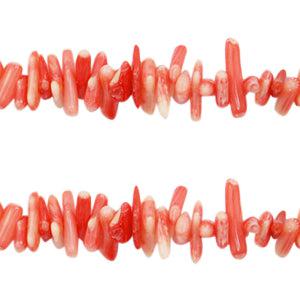Koraal chips bleached red 3-12mm- ±40 stuks-Kralen-Kraaltjes van Renate