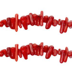 Koraal chips rood 4-18mm- ±40 stuks-Kralen-Kraaltjes van Renate