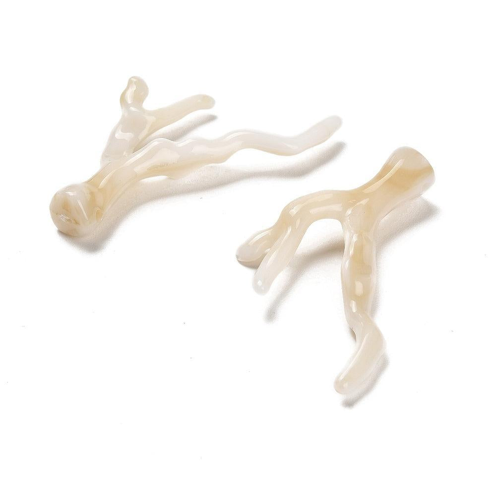 Koraaltak acryl beige 49mm- per stuk-Kralen-Kraaltjes van Renate