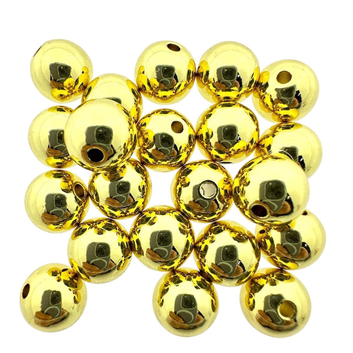 Kraal 18K goud 10mm- per stuk-bedels-Kraaltjes van Renate