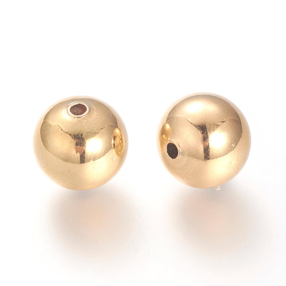 Kraal 18K goud 12mm- per stuk-bedels-Kraaltjes van Renate