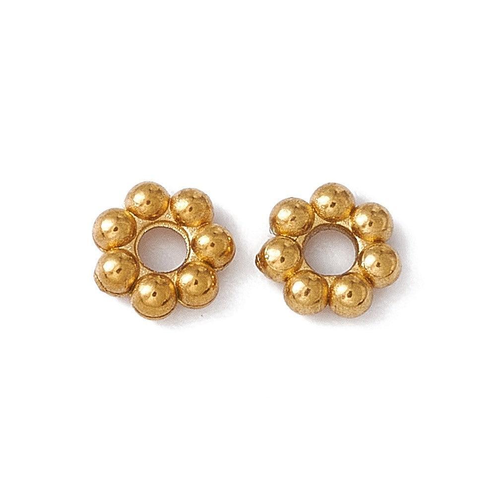Kraal Bali spacer Premium RVS 18K Gold plated 6mm - per stuk-Kralen-Kraaltjes van Renate