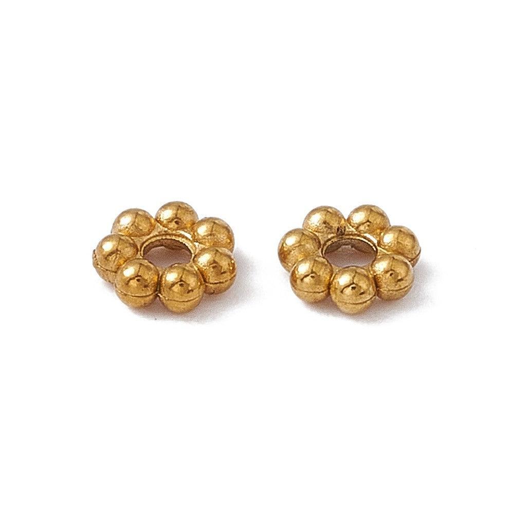 Kraal Bali spacer Premium RVS 18K Gold plated 6mm - per stuk-Kralen-Kraaltjes van Renate
