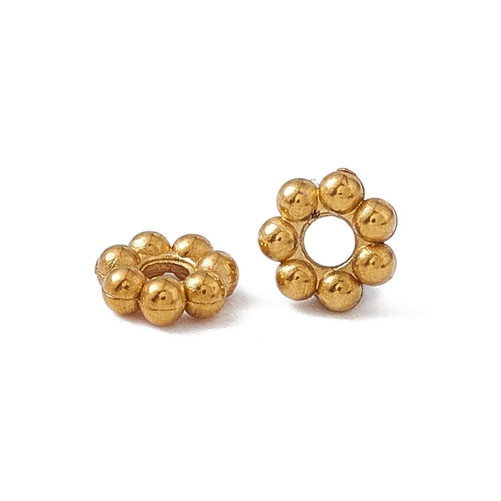 Kraal Bali spacer Premium RVS 18K Gold plated 6mm - per stuk-Kralen-Kraaltjes van Renate