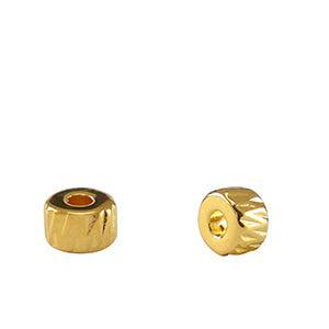 Kraal DQ Tube motief Goud 5mm - per stuk-bedels-Kraaltjes van Renate