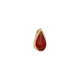Kraal Druppel Rood-Goud 24K DQ 5x10mm-bedels-Kraaltjes van Renate