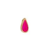 Kraal Druppel Roze-Goud 24K DQ 5x10mm-bedels-Kraaltjes van Renate