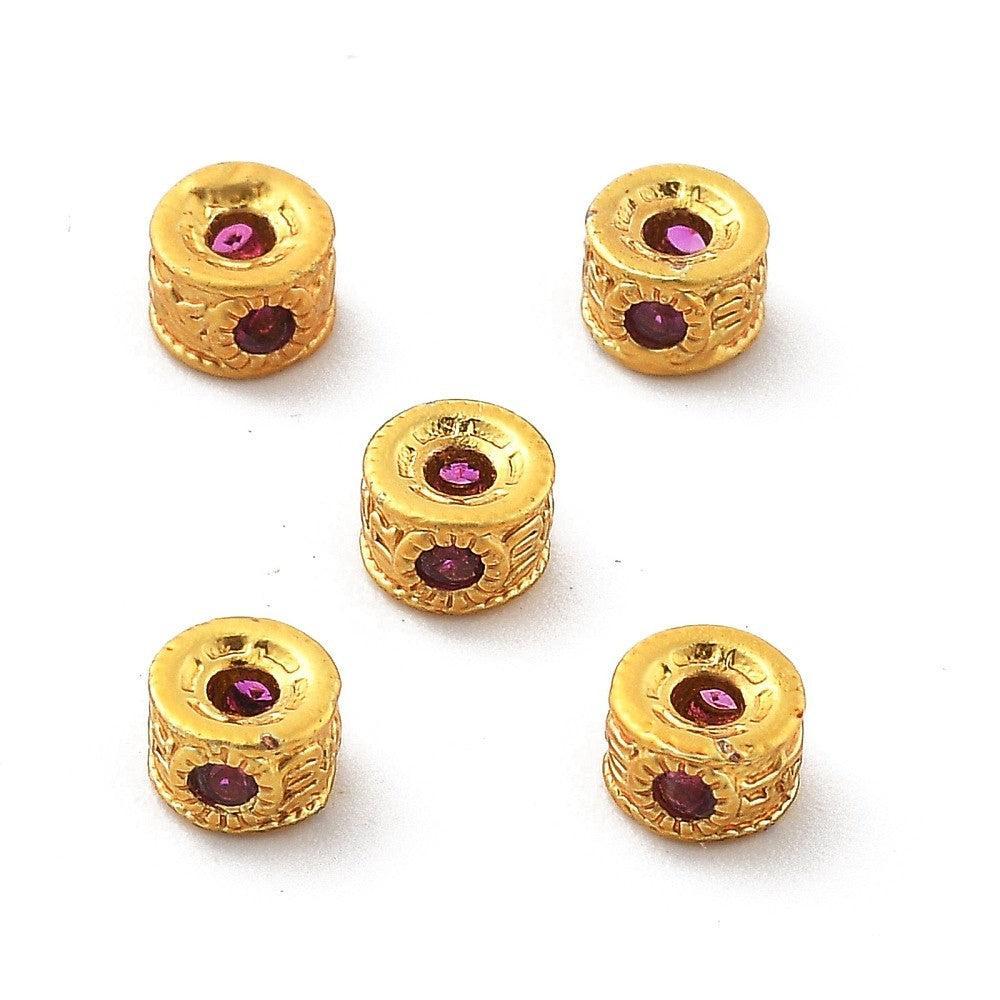Kraal Goud met Zirconia 4mm - per stuk-bedels-Kraaltjes van Renate