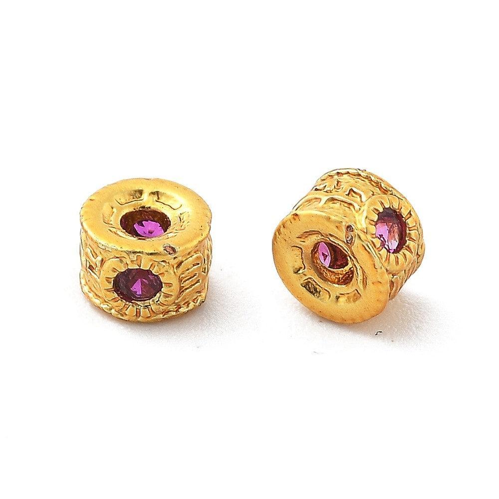 Kraal Goud met Zirconia 4mm - per stuk-bedels-Kraaltjes van Renate