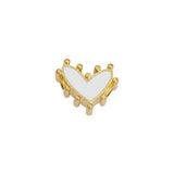 Kraal Heart Wit-Goud 24K DQ 13mm-bedels-Kraaltjes van Renate