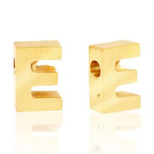 Kraal Initial letter Ø1,8mm Stainless steel Goud (rvs) 8x5mm-Kraaltjes van Renate