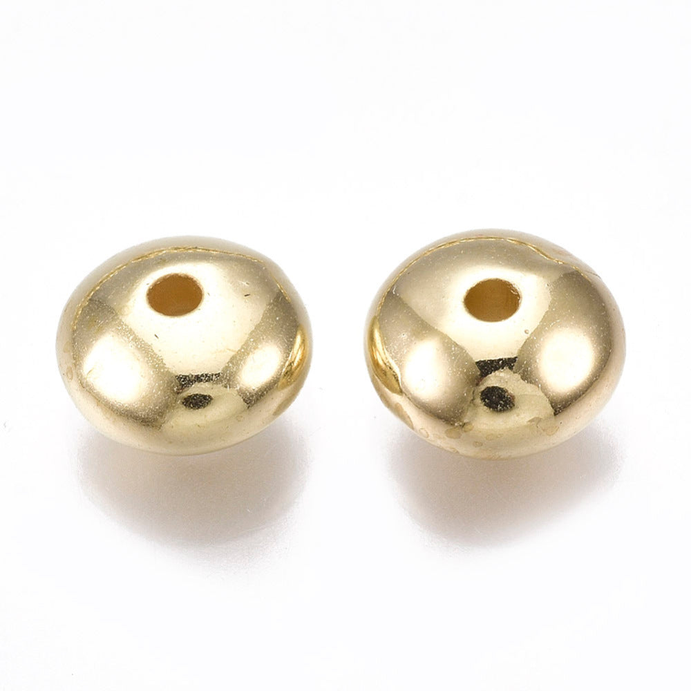Kraal Kunststof Rondel Lichtgoud 8x4mm - per stuk-Kralen-Kraaltjes van Renate