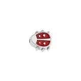 Kraal Ladybug Rood-Zilver DQ 9,5mm-bedels-Kraaltjes van Renate